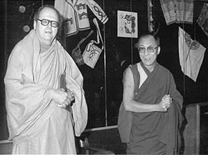 Agehananda Bharati with H.H. the Dalai Lama