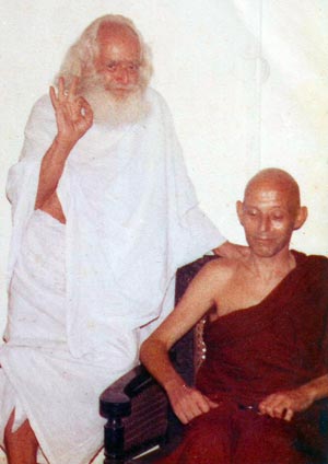Ven. Sumedha with friend German Swami Gauribala
