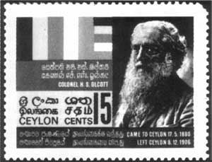 postage stamp issued
in 1967 to commemorate Olcott